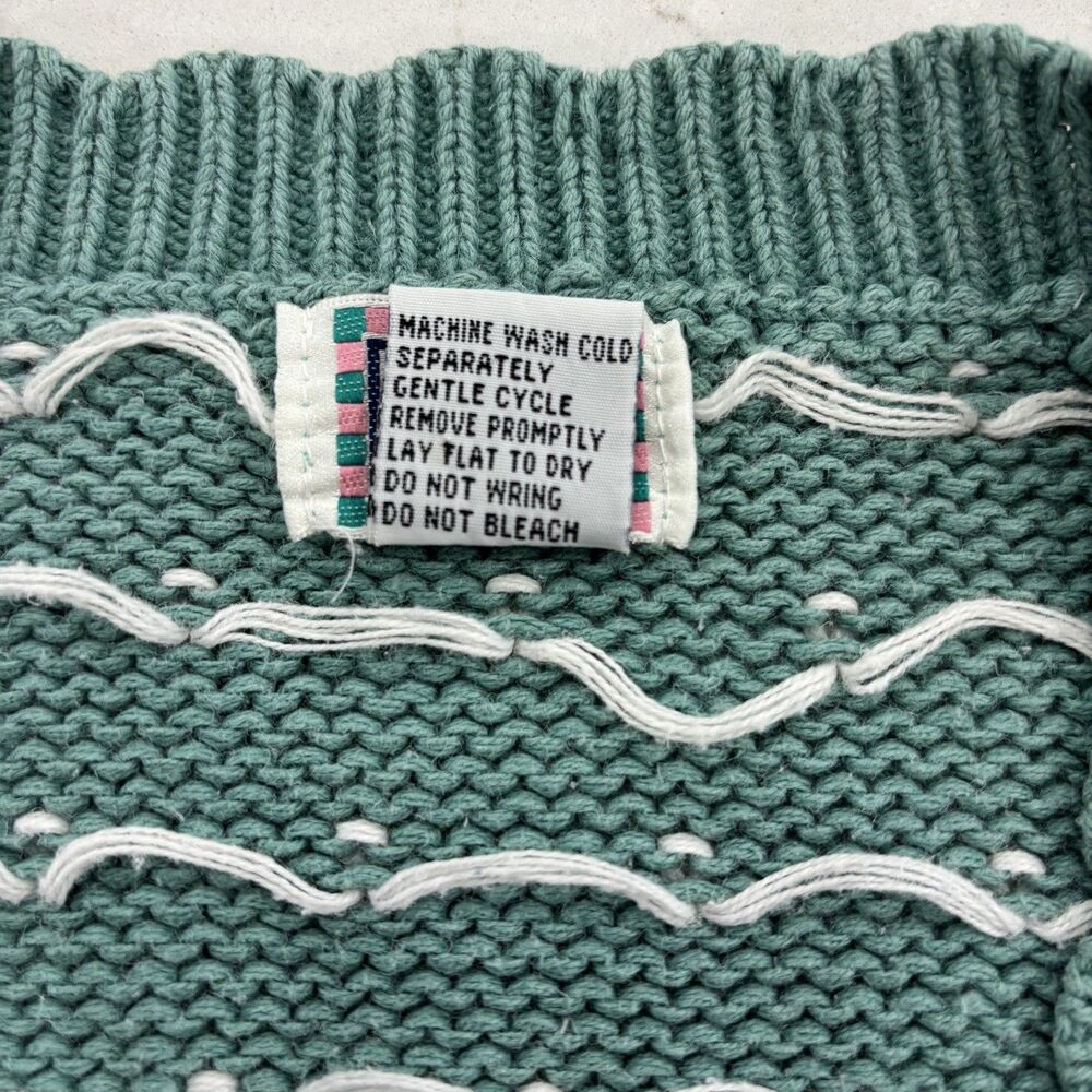 Vintage Floral Cottagecore Sweater Size M Granny Embroidered Feminine Spring - Picture 14 of 14